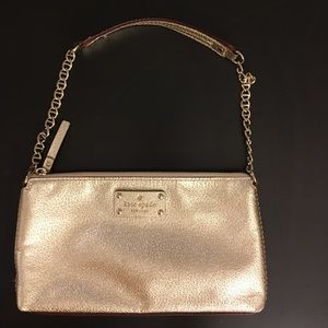 Gold Kate Spade clutch